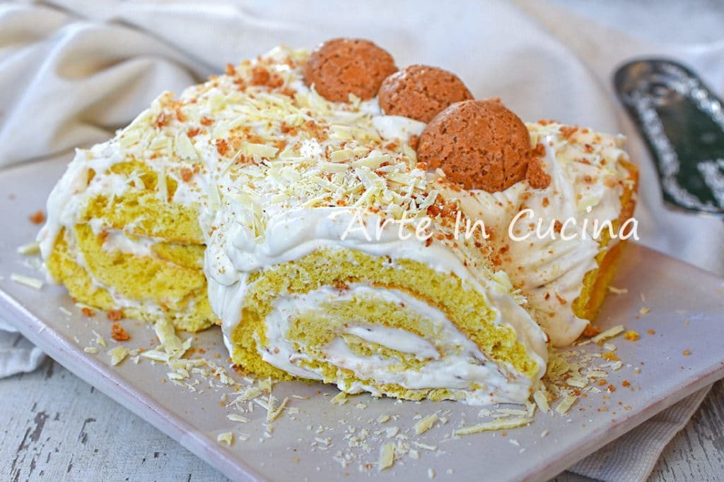 White Chocolate and Amaretti Log