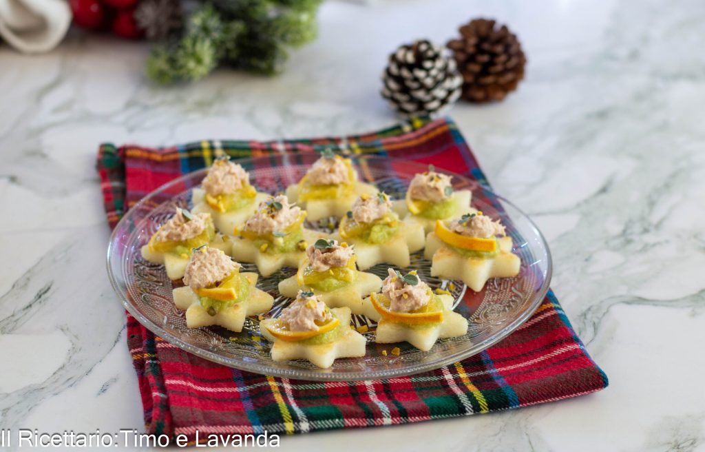 white polenta canapés