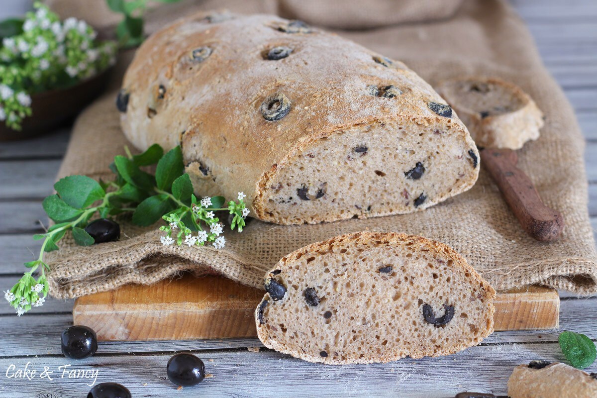 Whole Wheat Olive Bread