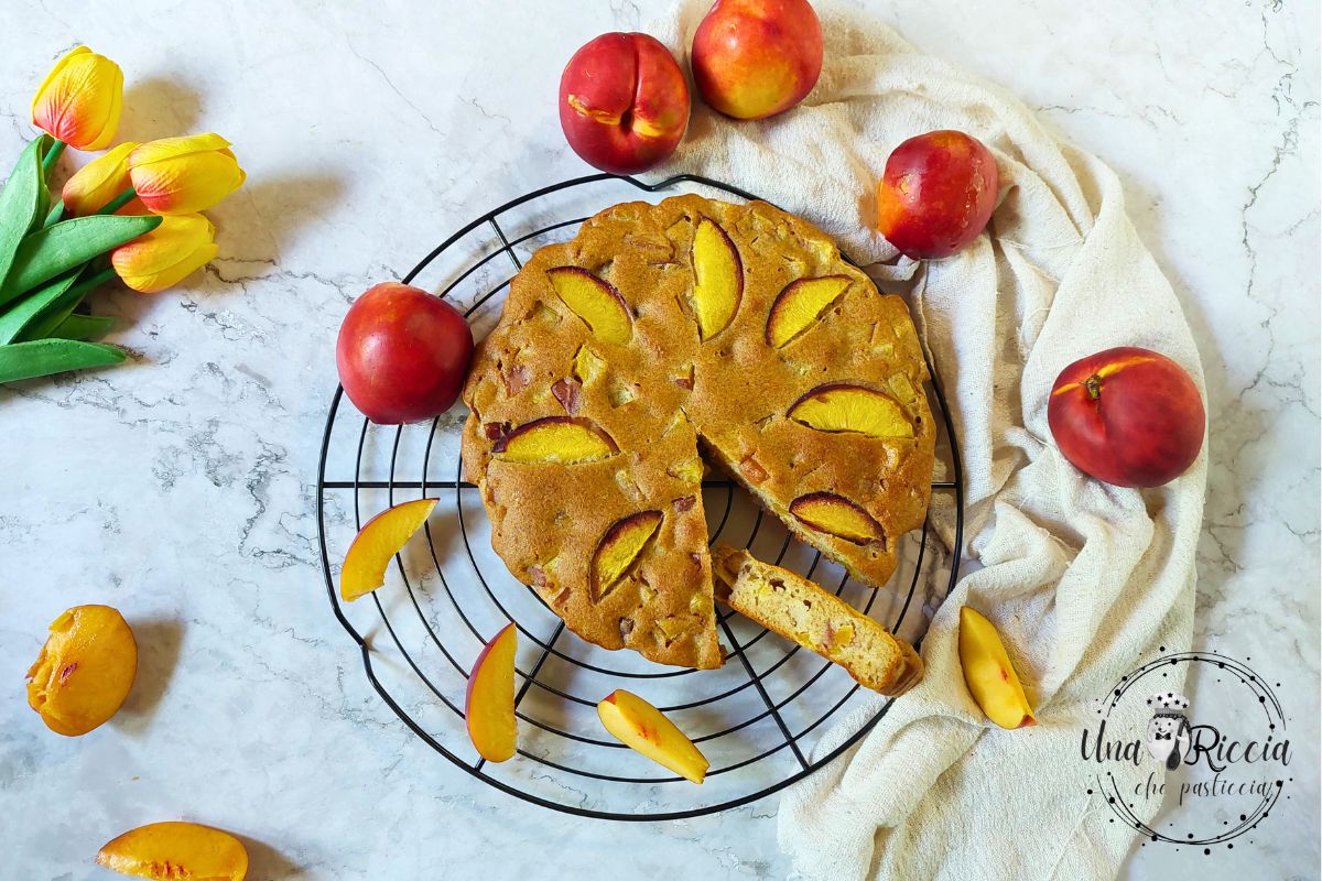 Whole Wheat Peach Cake with No Added Sugar