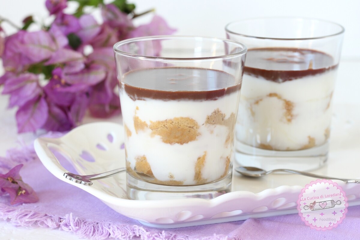 YOGURT AND CHOCOLATE CREAM the fresh and light dessert for summer