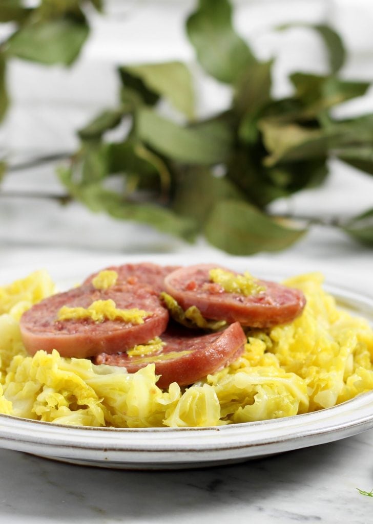 Zampone with Glazed Cabbage