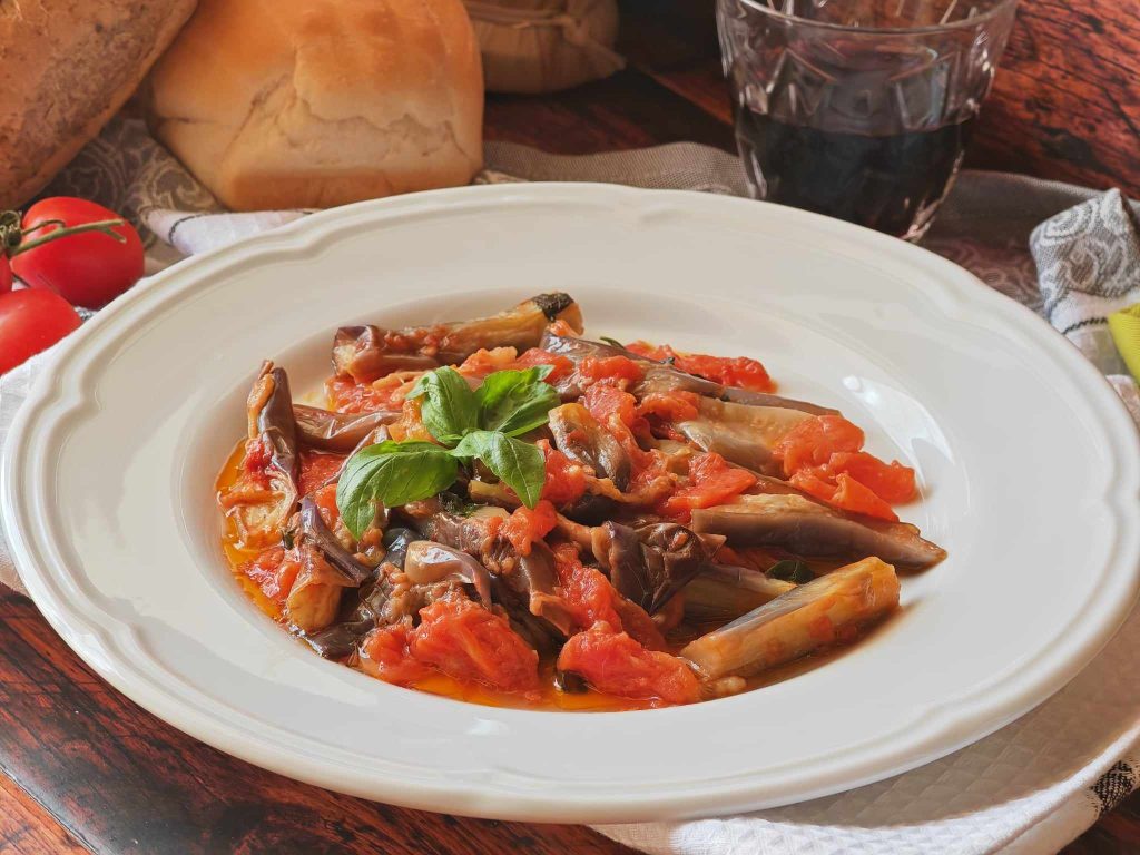 Fairy Tale Eggplants with Tomato