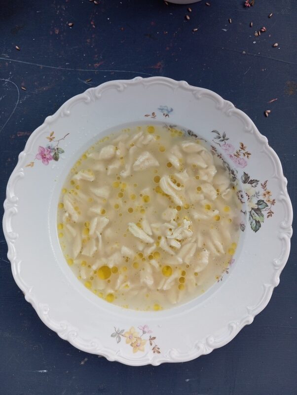 HOMEMADE PASTINA IN BROTH READY IN TWO MINUTES