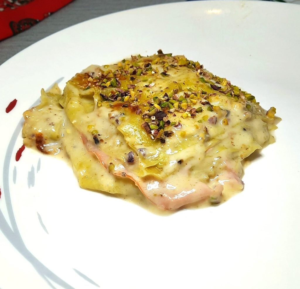 Pistachio and Mortadella Lasagna | Air Fryer