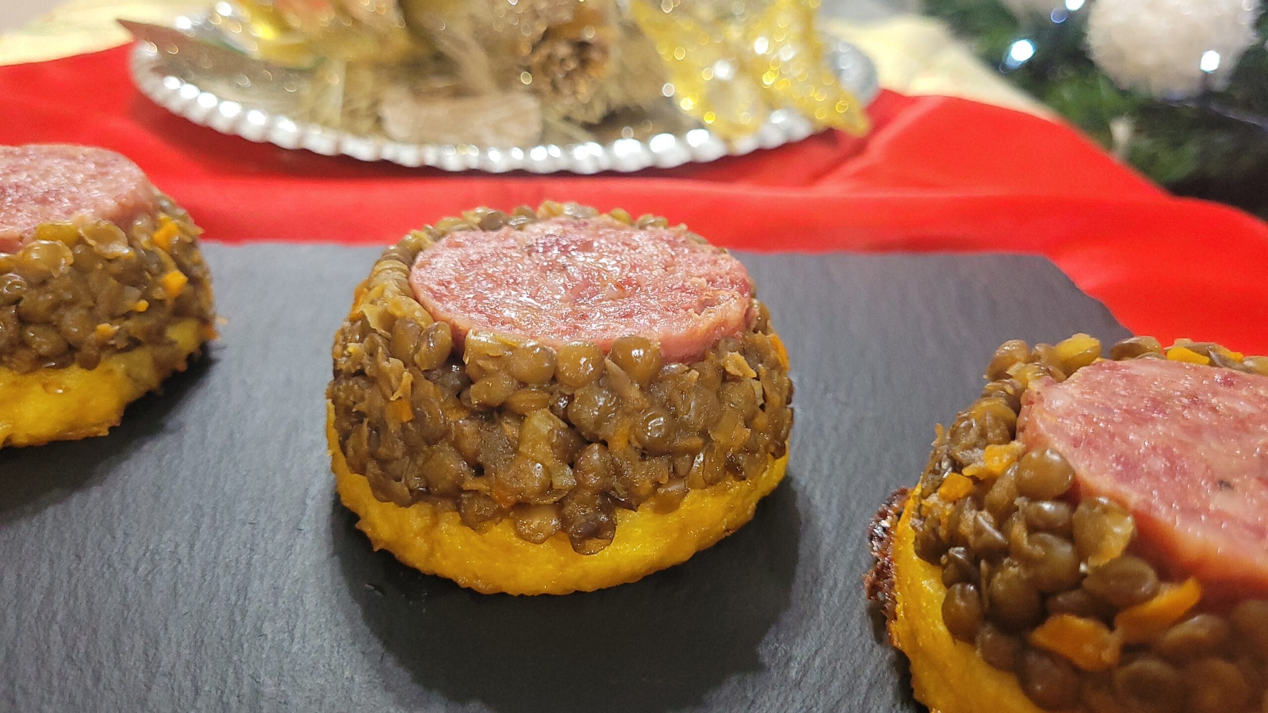 Cotechino Lentil and Polenta Pie in Air Fryer