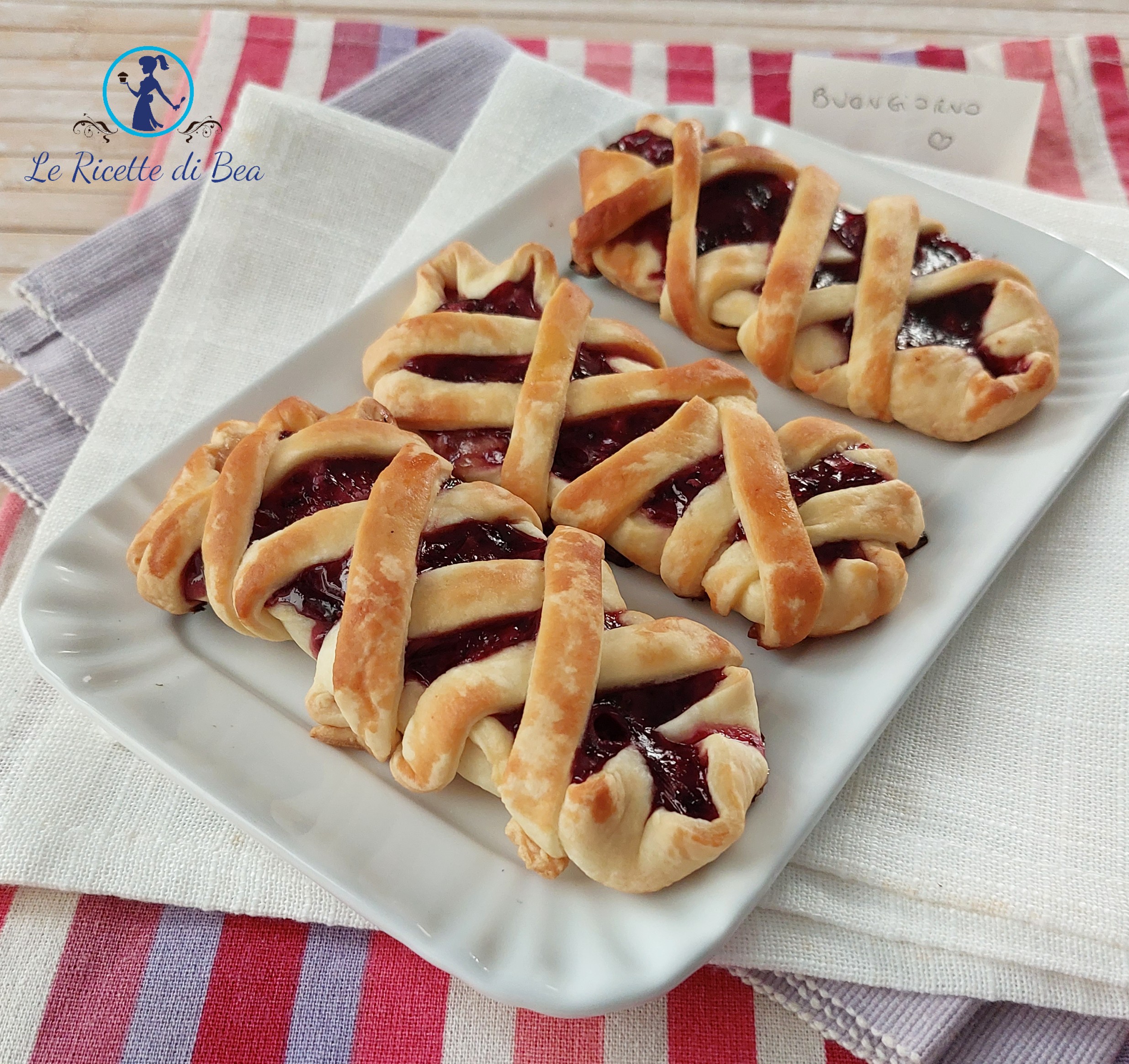Puff Pastry Braids with Jam