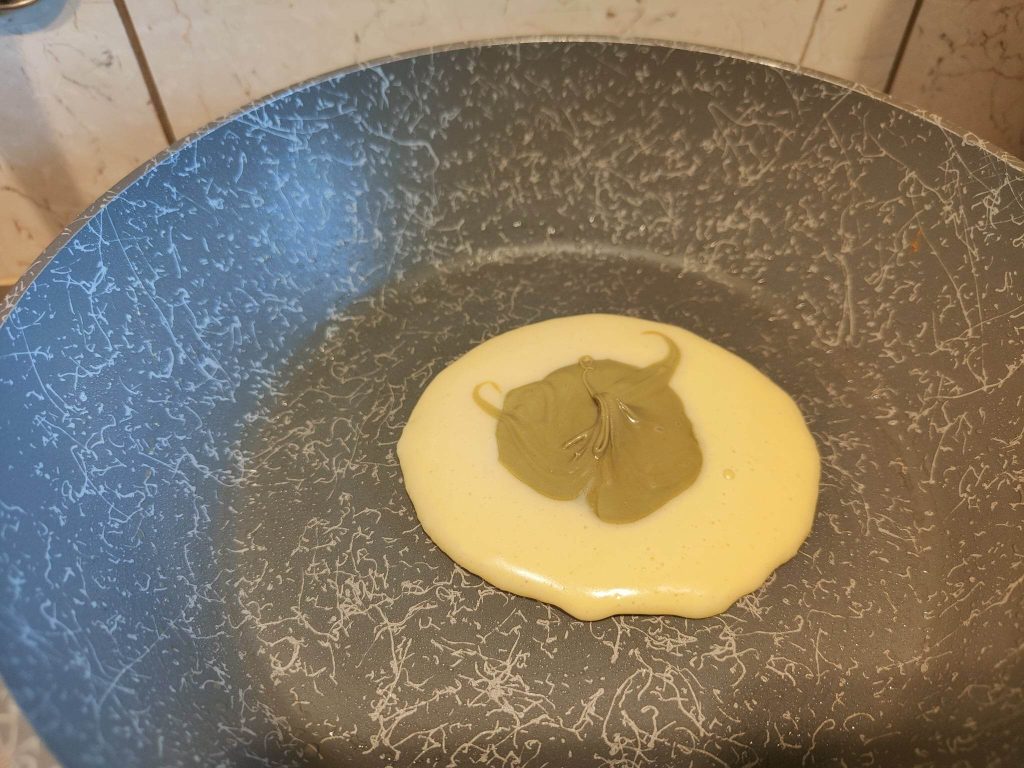 Pistachio Heart Pancakes