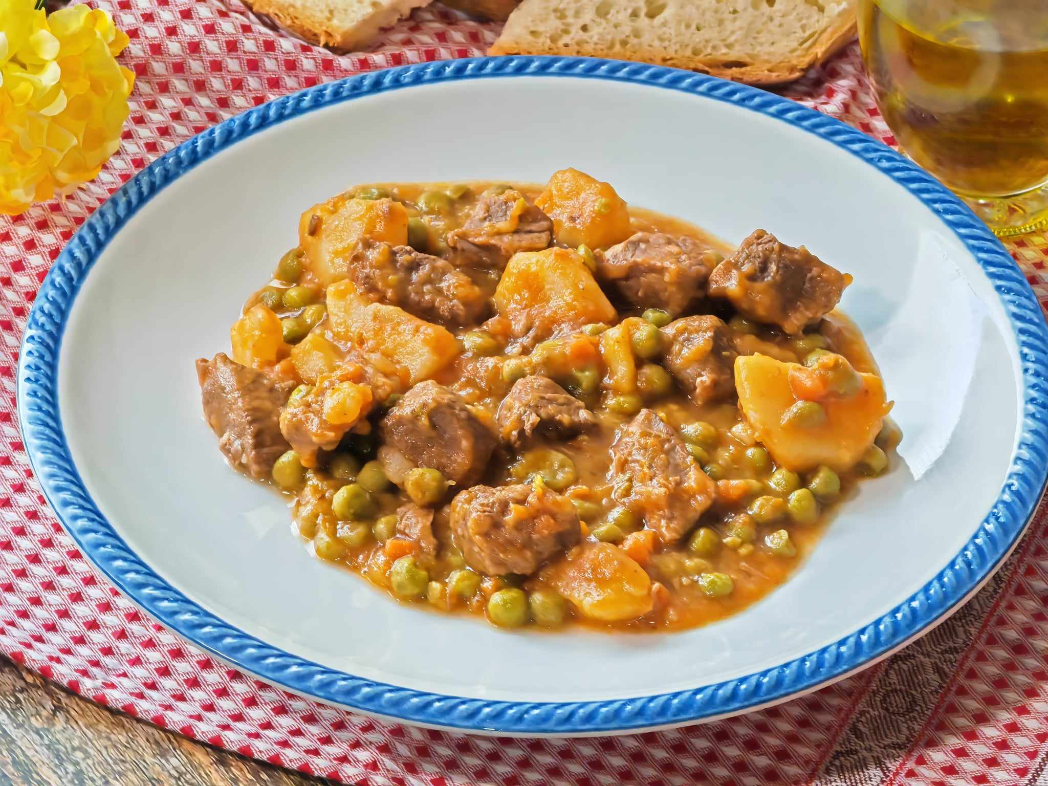 Stew with Potatoes and Peas