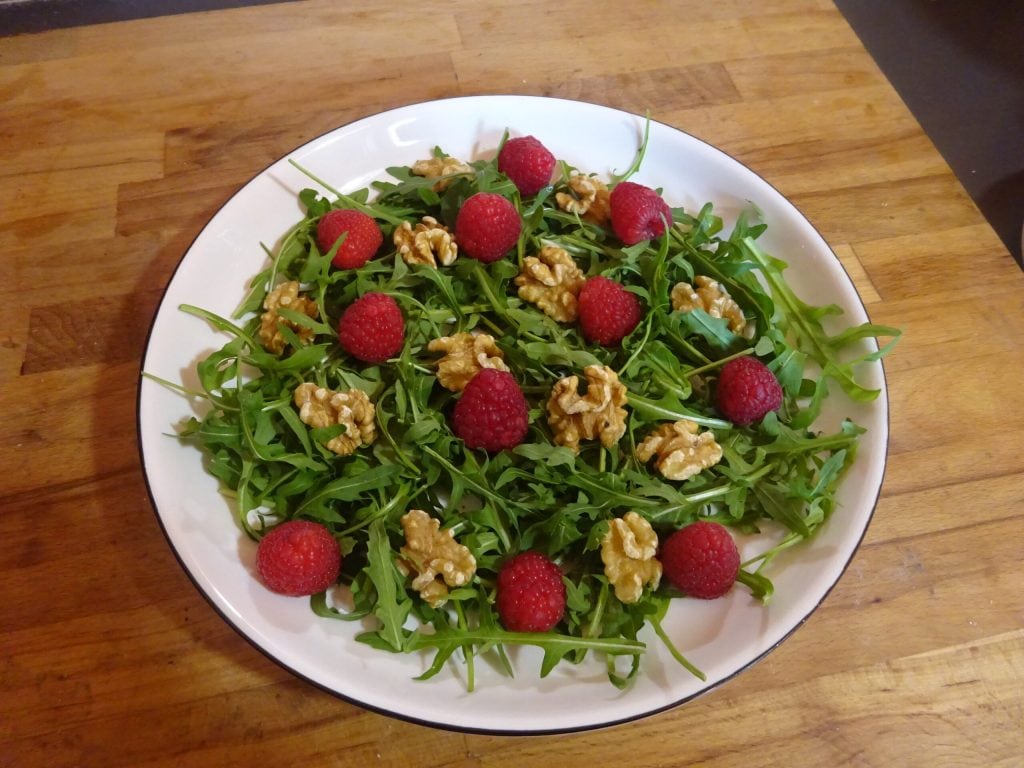 Walnut and Raspberry Salad