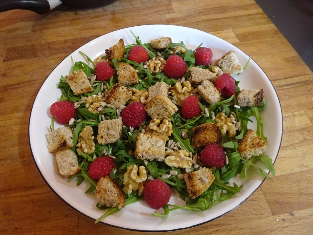 Walnut and Raspberry Salad