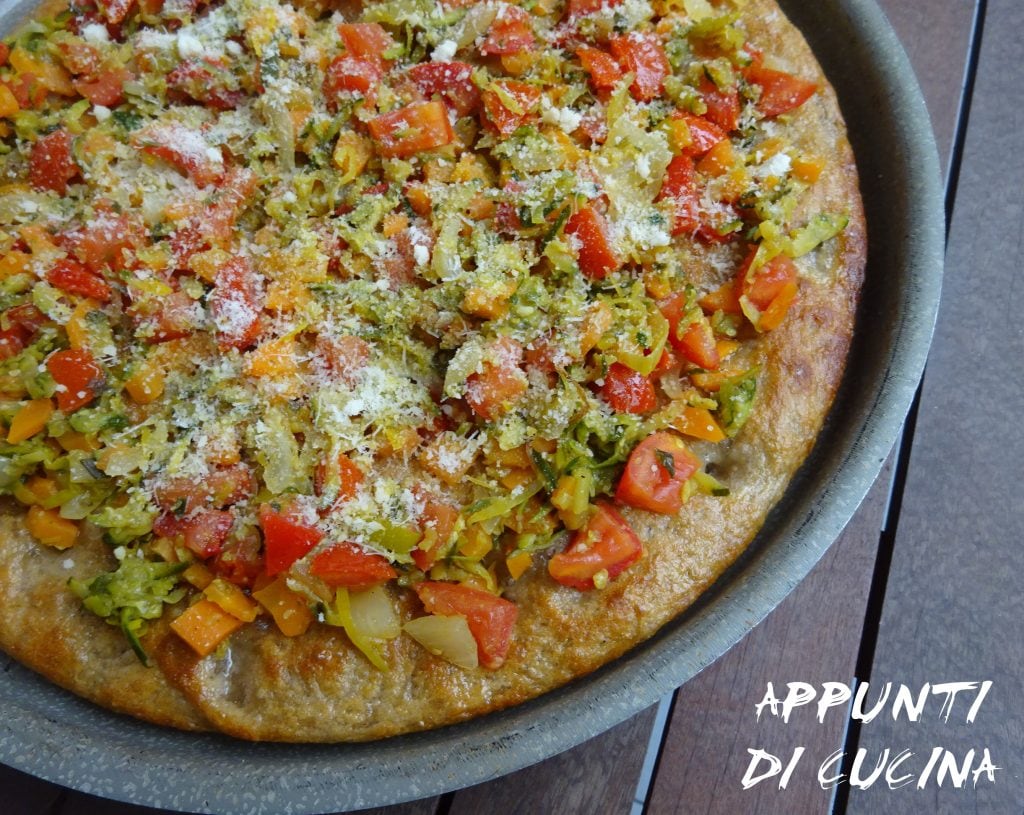 Focaccia with mixed vegetables