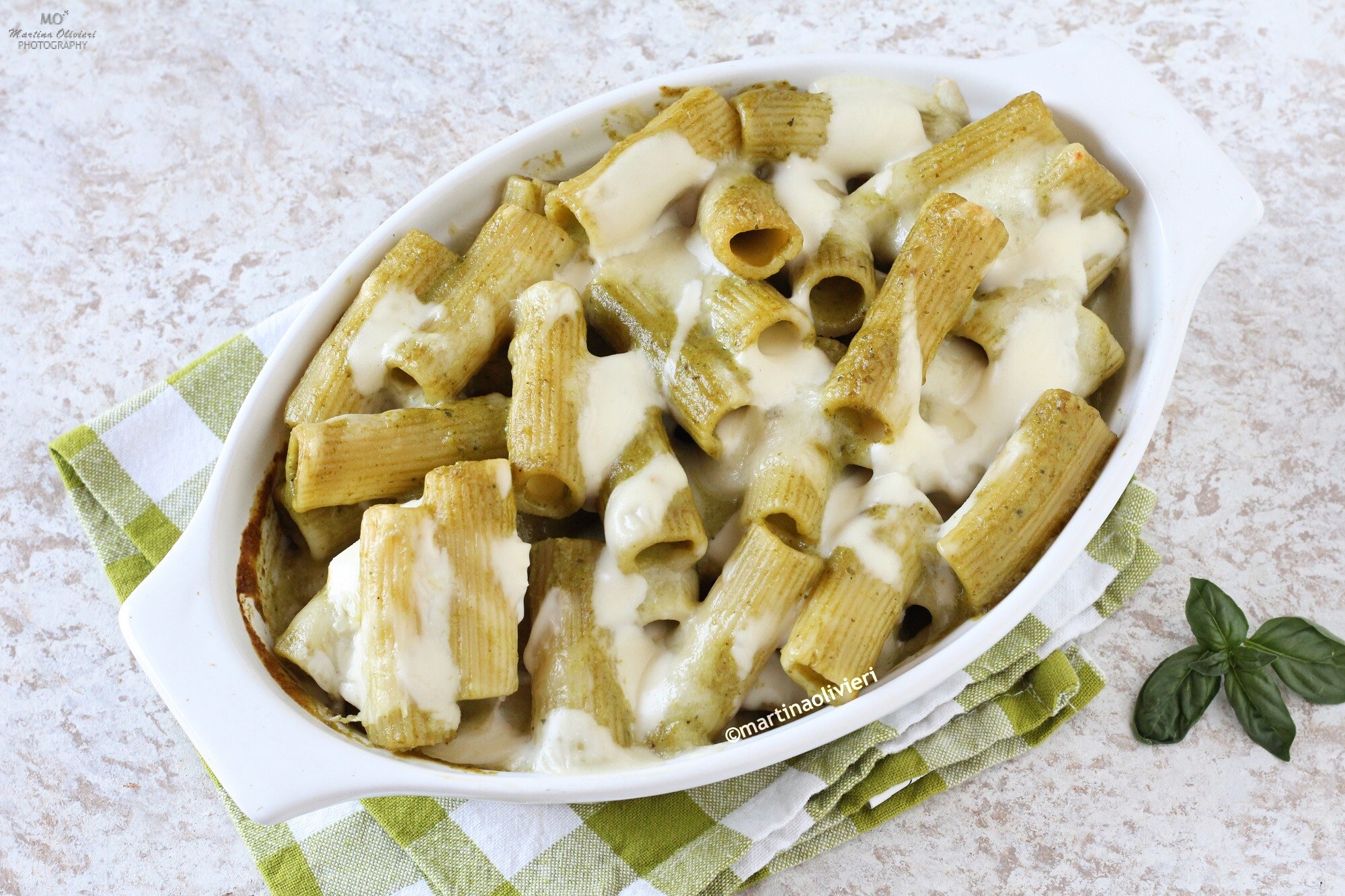 Baked Pasta with Pesto and Béchamel