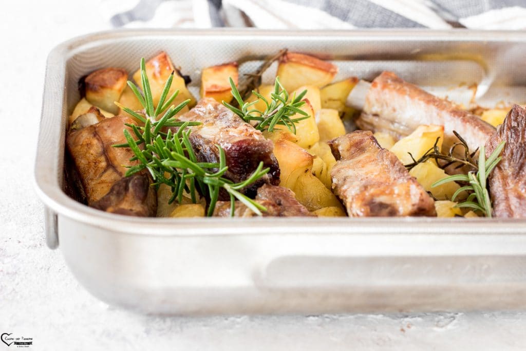 Baked ribs and potatoes