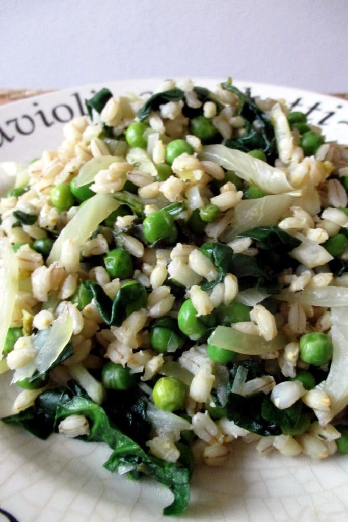 Barley Salad with Vegetables and Peas, Eat Without Belly