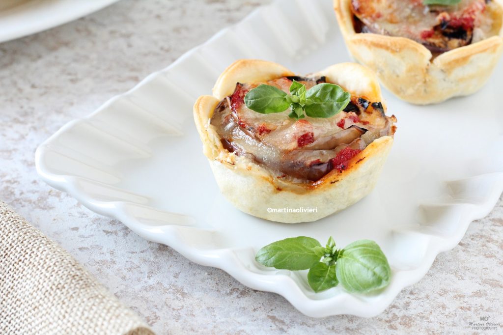 Brisée Pastry Baskets with Eggplant Parmesan