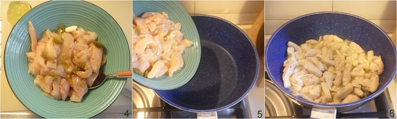 Burrito with chicken and guacamole Mexican recipe il chicco di mais 2 cooking the chicken