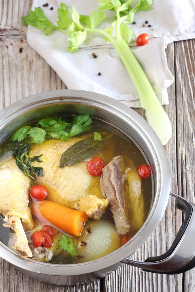 capon and beef broth