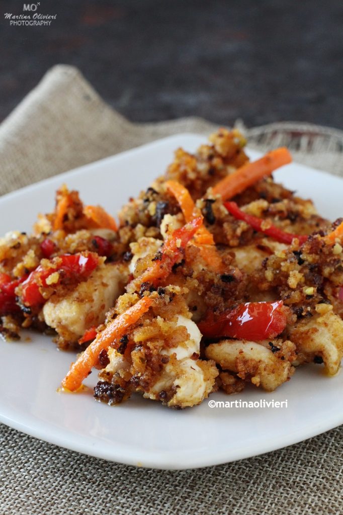 Crispy Chicken with Vegetables in Skillet