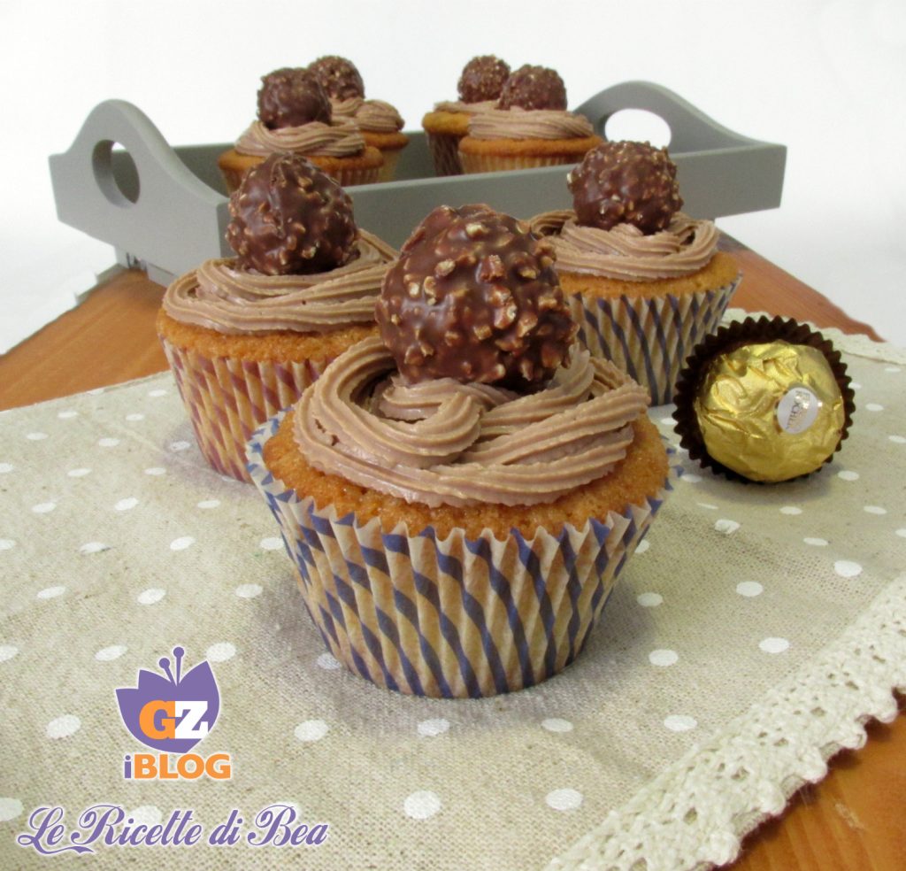 cupcake with Nutella and Ferrero Rocher