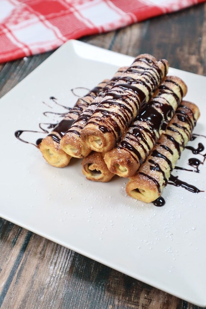 Nutella French Toast Roll ups without oil and butter in air fryer