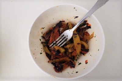 puff pastry with peppers and ricotta