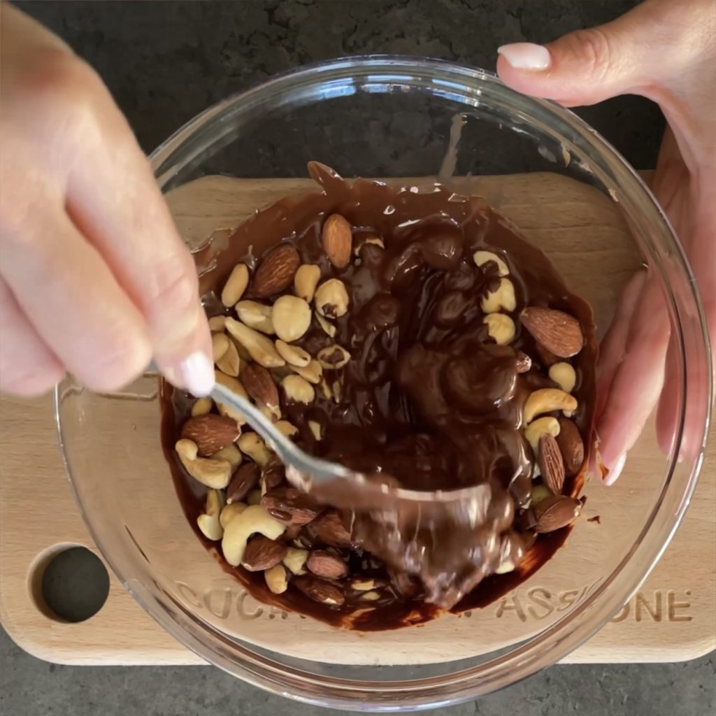 Dried fruit with chocolate