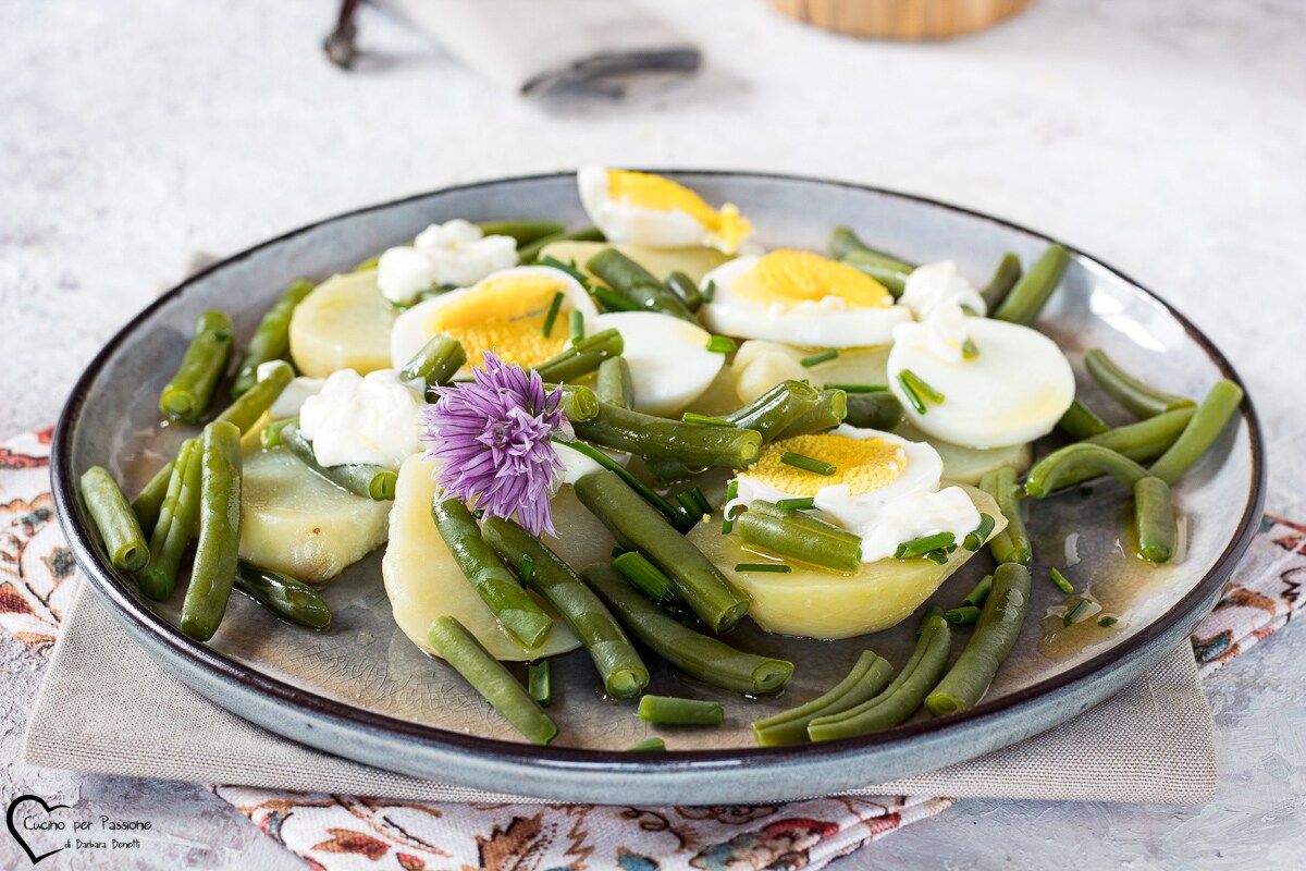 GREEN BEAN AND POTATO SALAD with hard-boiled eggs