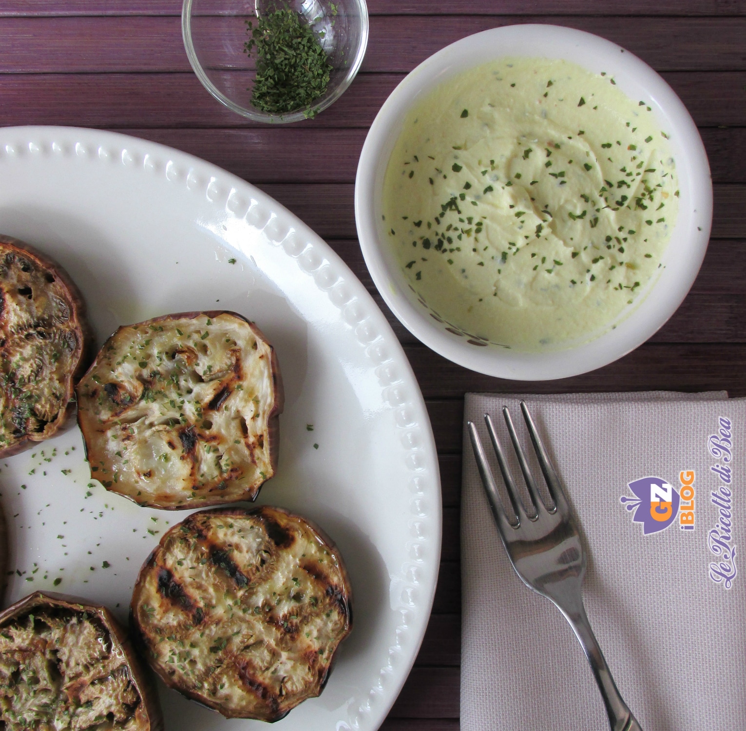 Grilled Eggplants with Greek Sauce