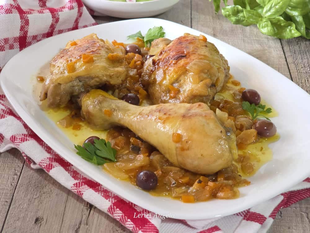 Sweet and Sour Chicken with Onions and Carrots