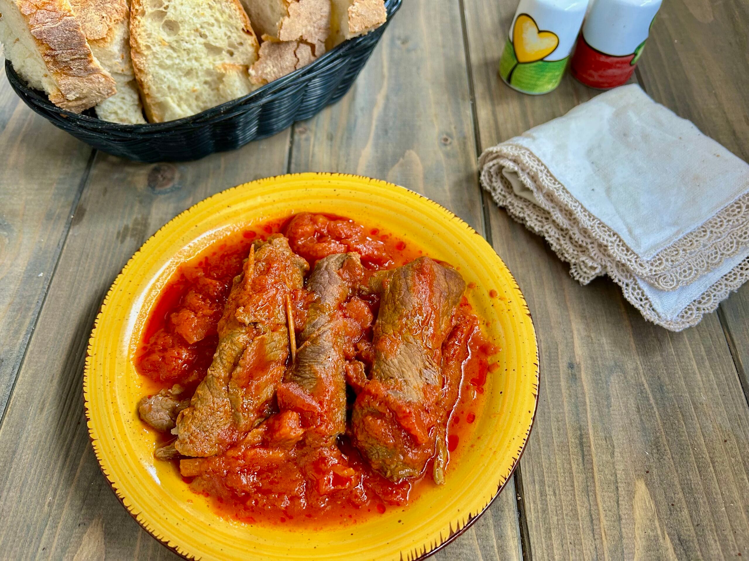 Mom’s Rolls in Tomato Sauce with Carrot, Celery, and Onion