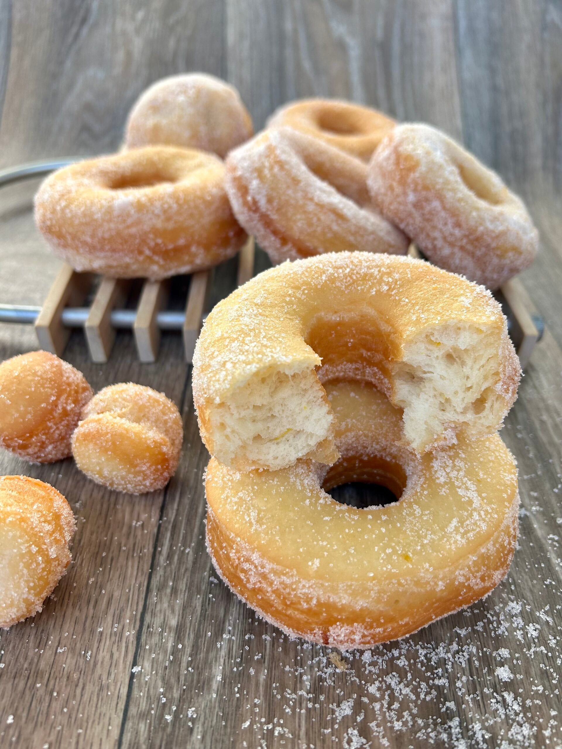 Fried Donuts with Sourdough, Egg-Free