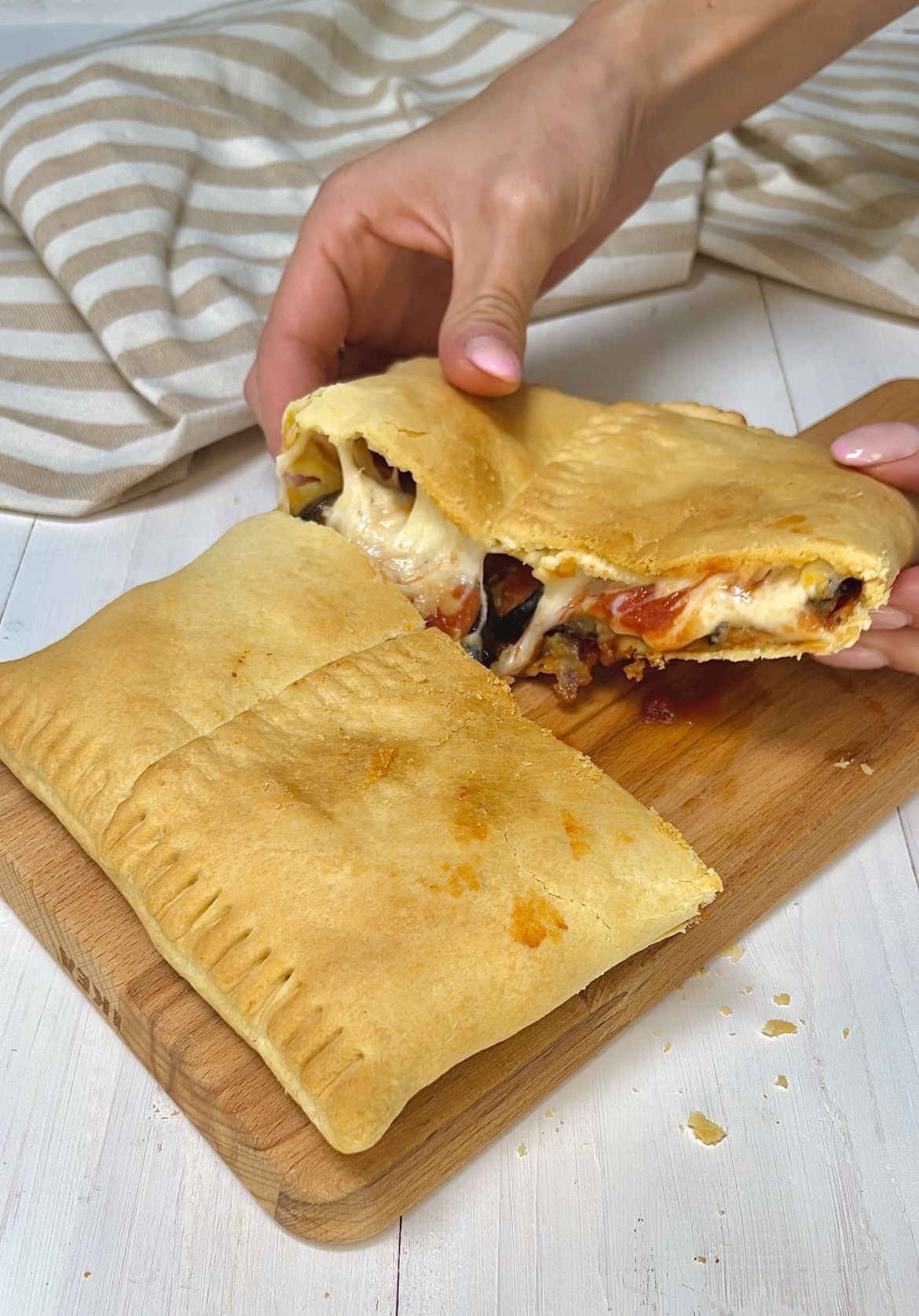 Eggplant and Provola Puff Pastry in Air Fryer