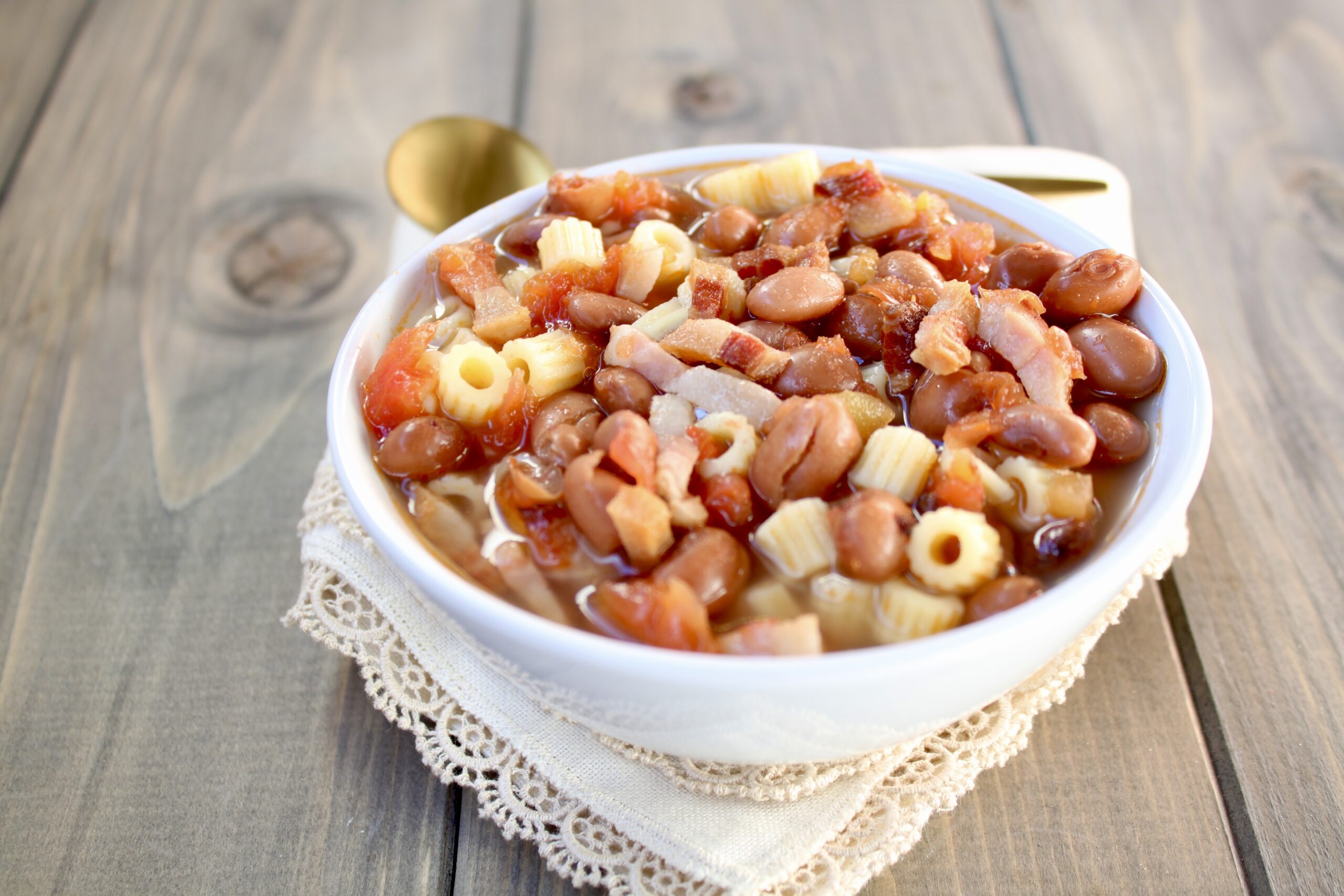 Pasta and Beans with Canned Beans