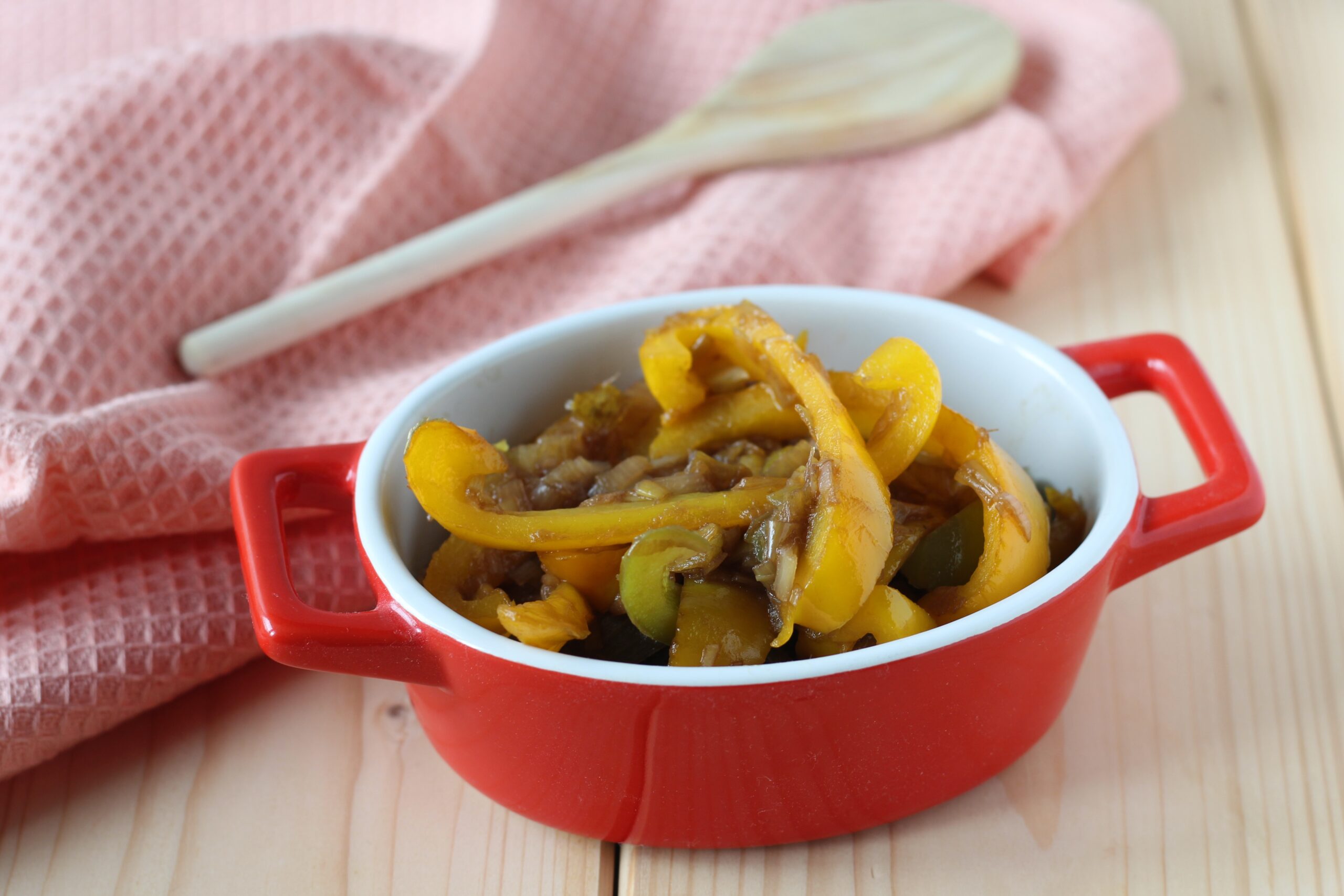 Bell Peppers and Leeks with Balsamic Vinegar