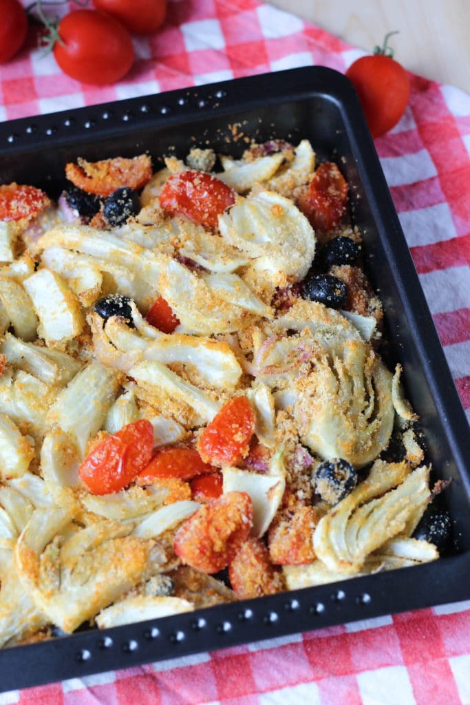 Mediterranean baked gratinated fennel