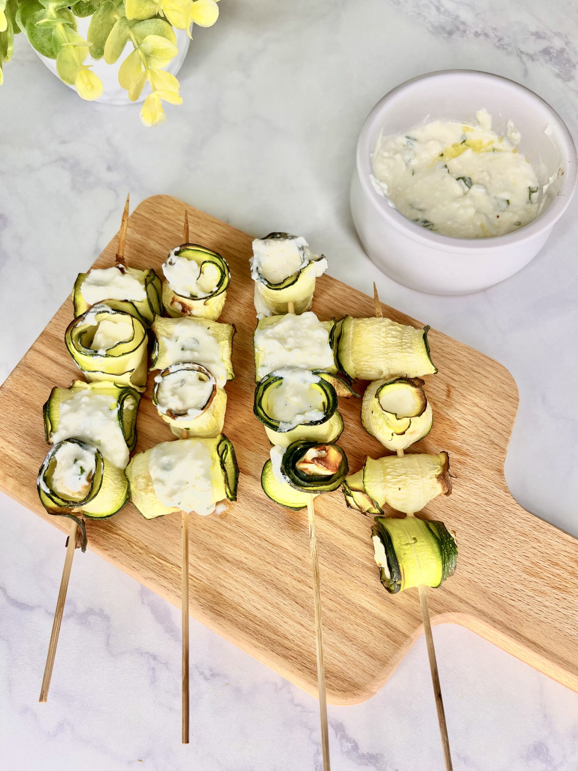 Zucchini and Feta Rolls in Air Fryer