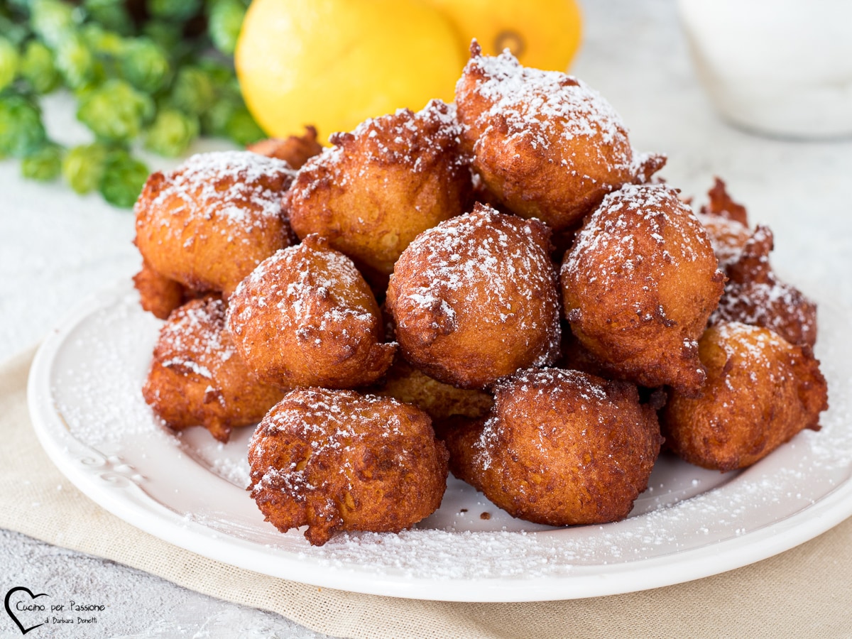 LEMON AND RICOTTA FRITTERS without raisins