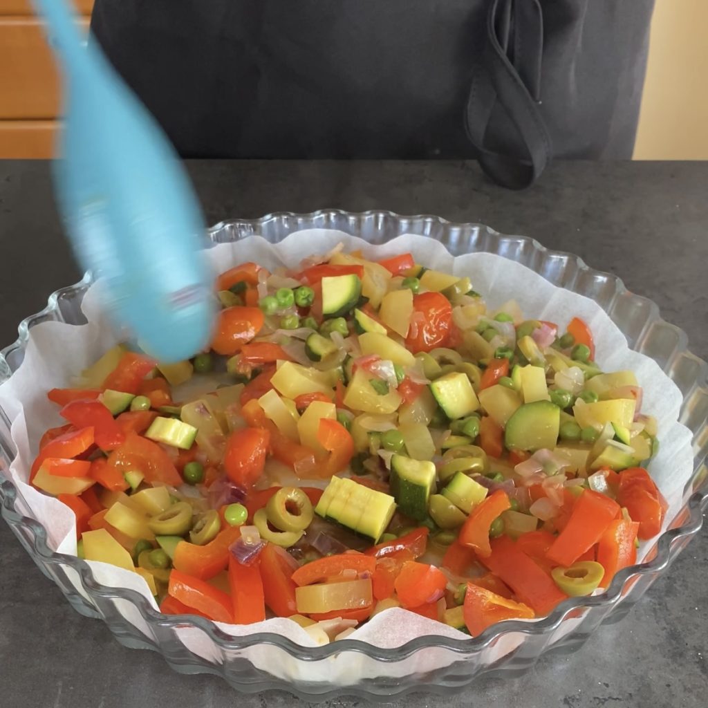 Oven-baked frittata with vegetables