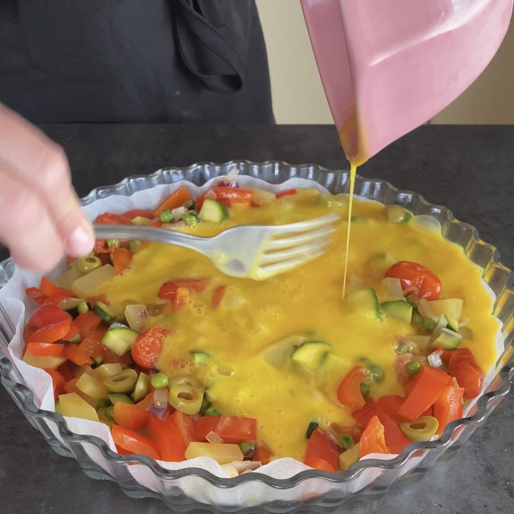 Oven-baked frittata with vegetables