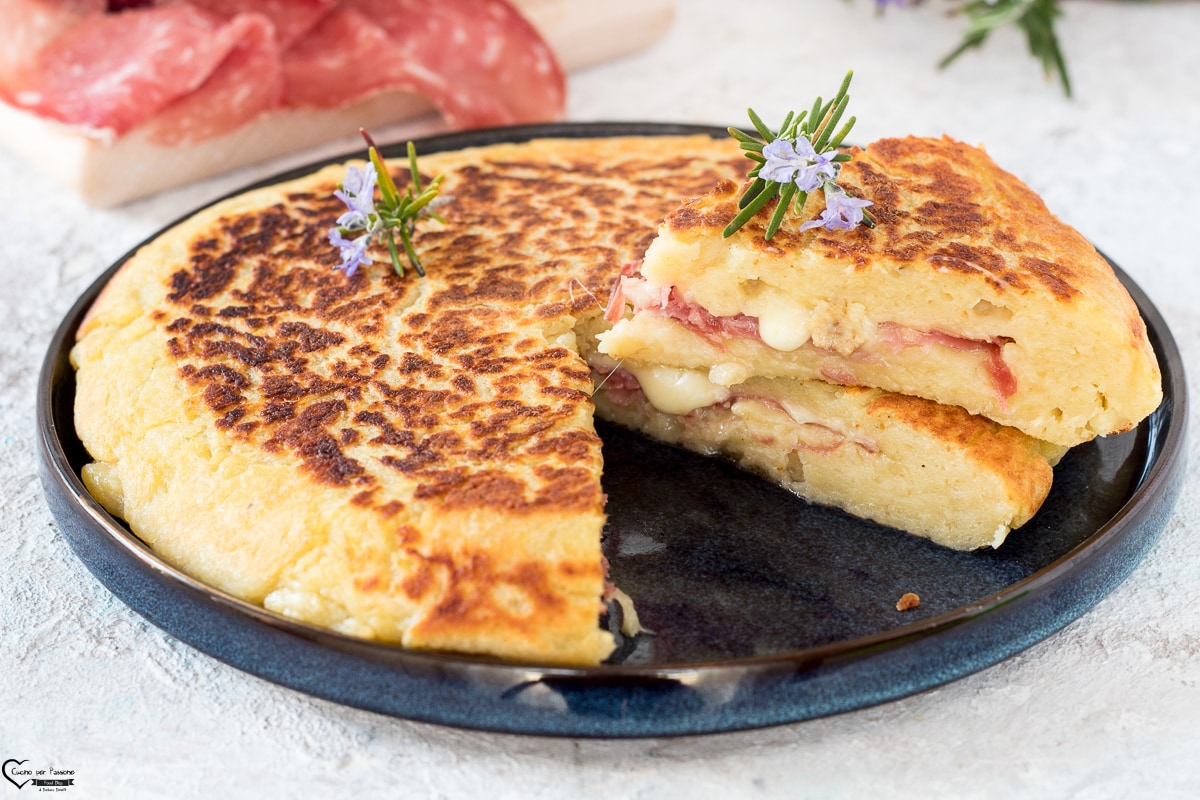 Pan-fried Potato Cake with Bellafesta Light Clai Salami