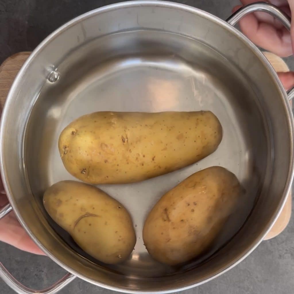 Pan-fried potatoes and onions
