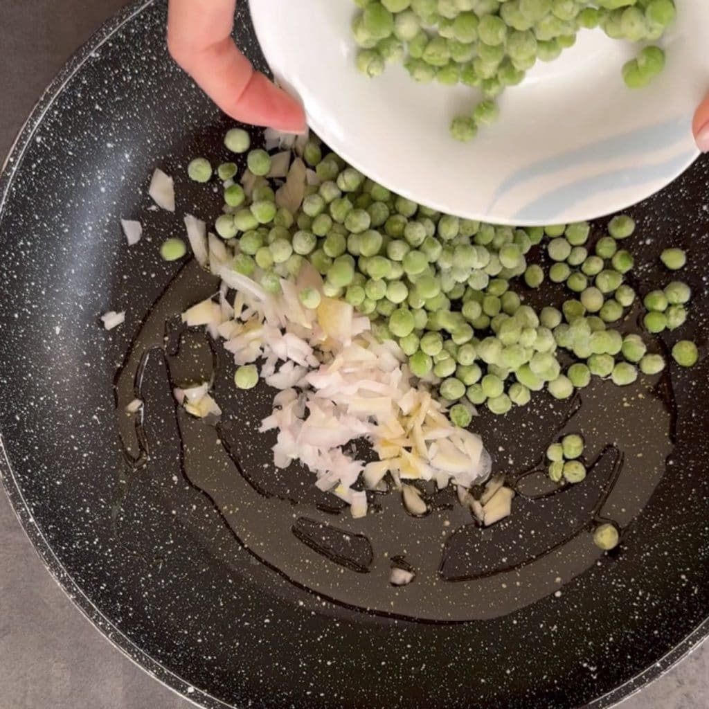 Pasta 3 P peas ham and cream