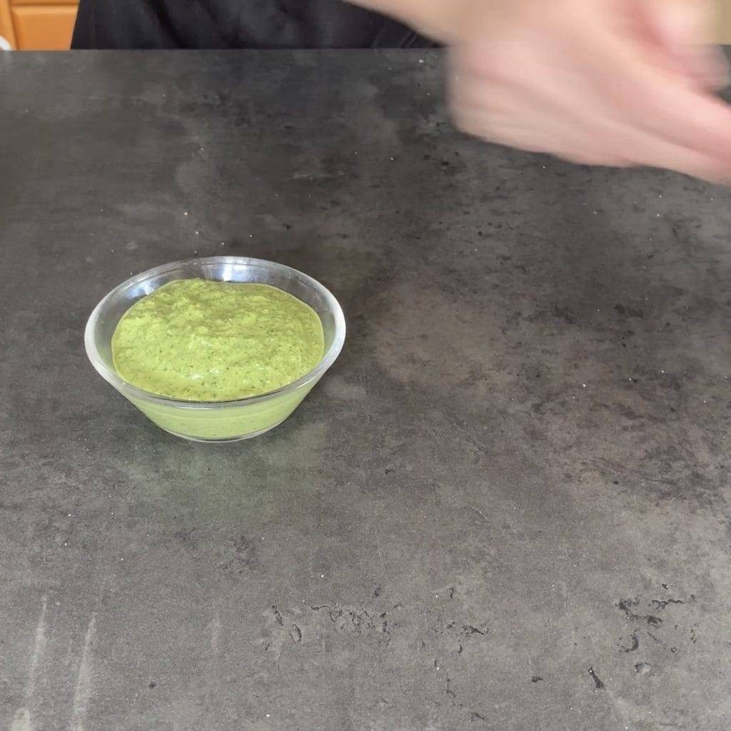 Pesto with carrot leaves
