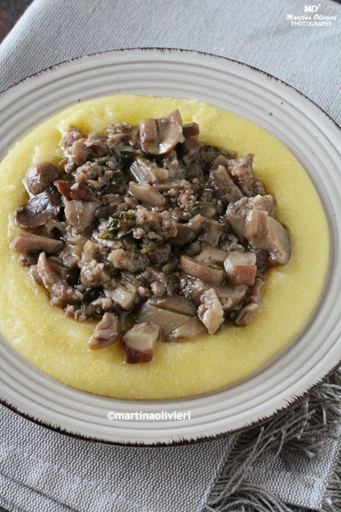 Polenta with Mushrooms and Sausage
