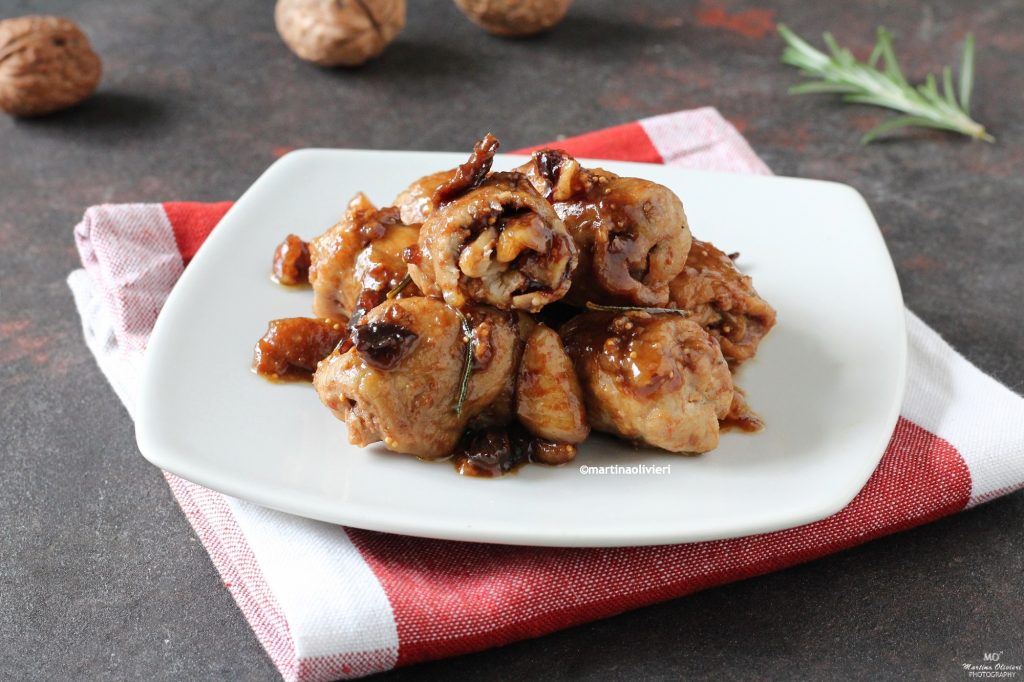 Pork Loin Rolls Stuffed with Dried Fruit