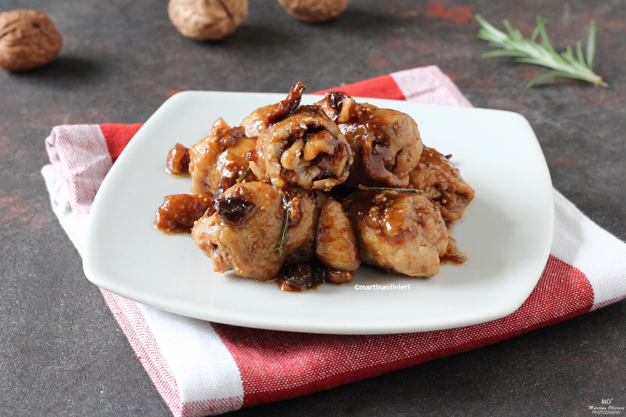 Pork Loin Rolls Stuffed with Dried Fruit