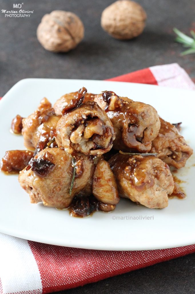 Pork Loin Rolls Stuffed with Dried Fruit