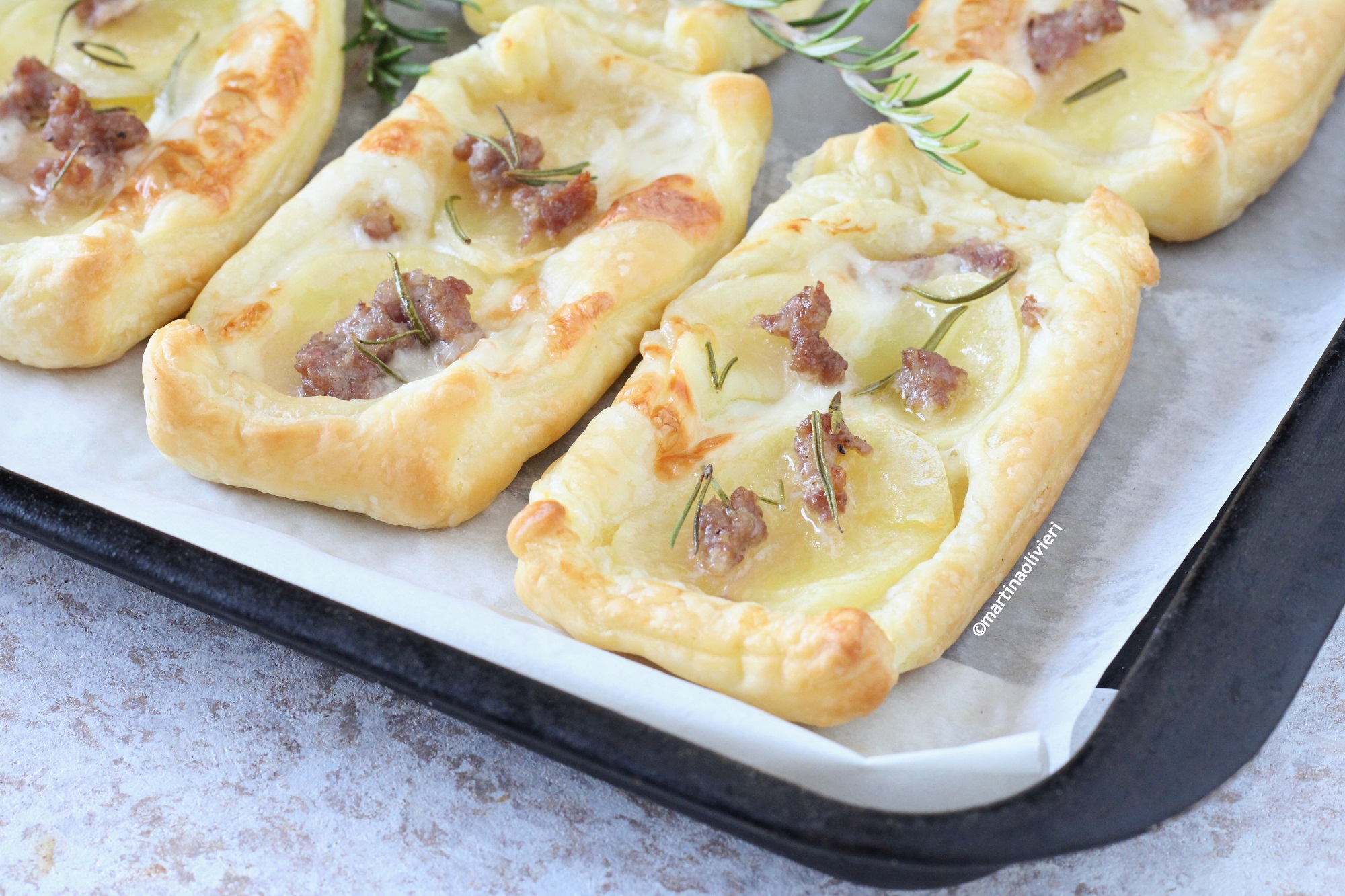 Potato and Sausage Pastries