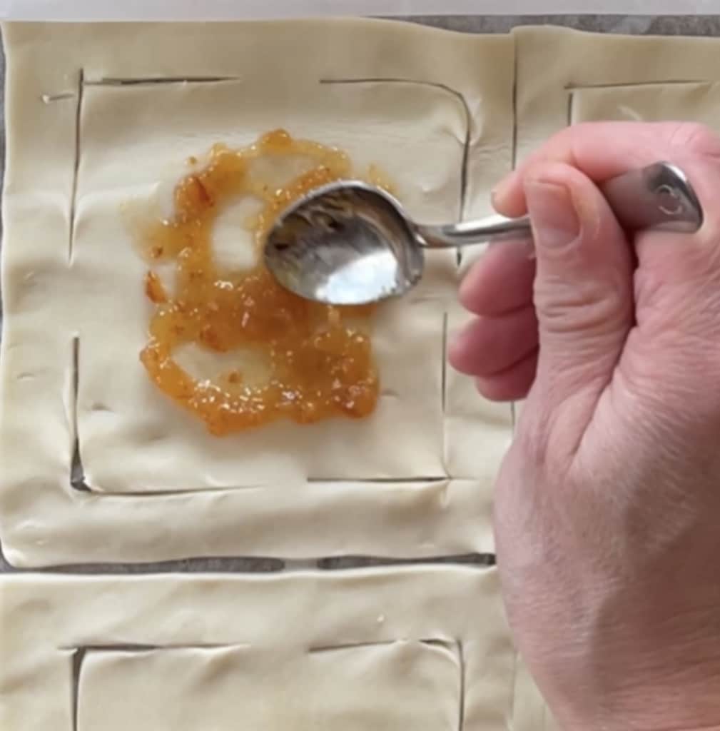 Puff Pastry with Canned Pineapple and Hazelnuts